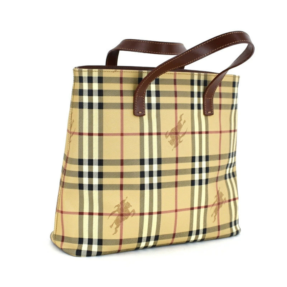 Burberry One Nova beige tote Check bag Tan